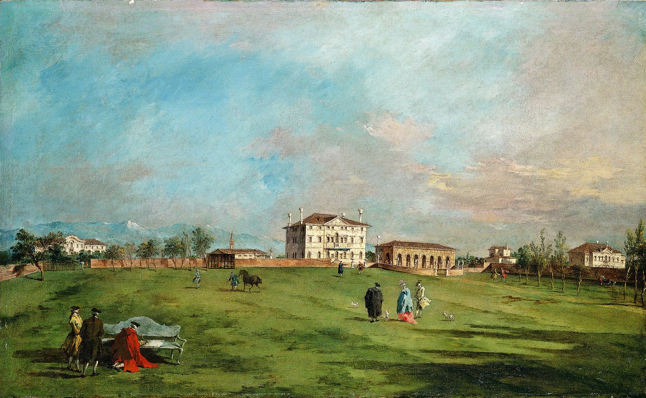 Die Villa Loredan, Paese, frühe 1780er Jahre von Francesco Guardi