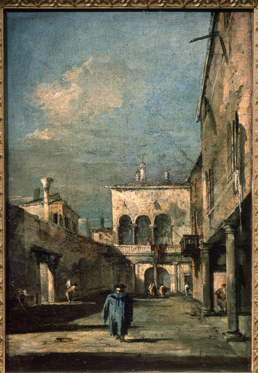 Venezianischer Innenhof von Francesco Guardi
