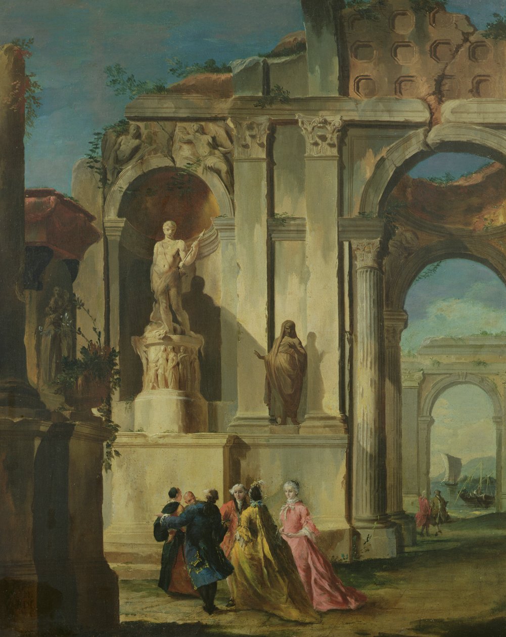 Besuch bei Ruinen von Francesco Guardi