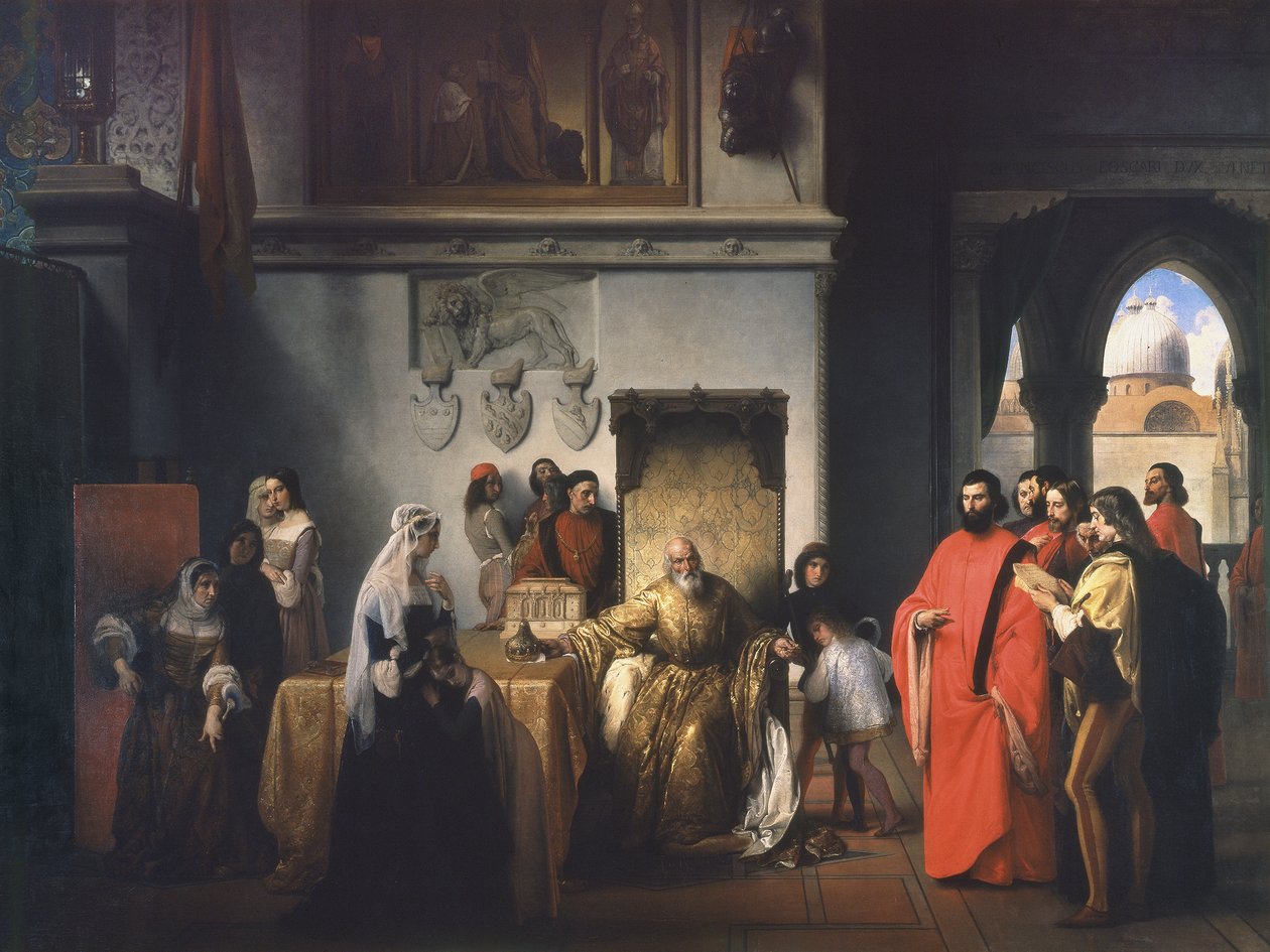 Die Entfernung von Dogen Francesco Foscari (Die zwei Foscari) von Francesco Hayez
