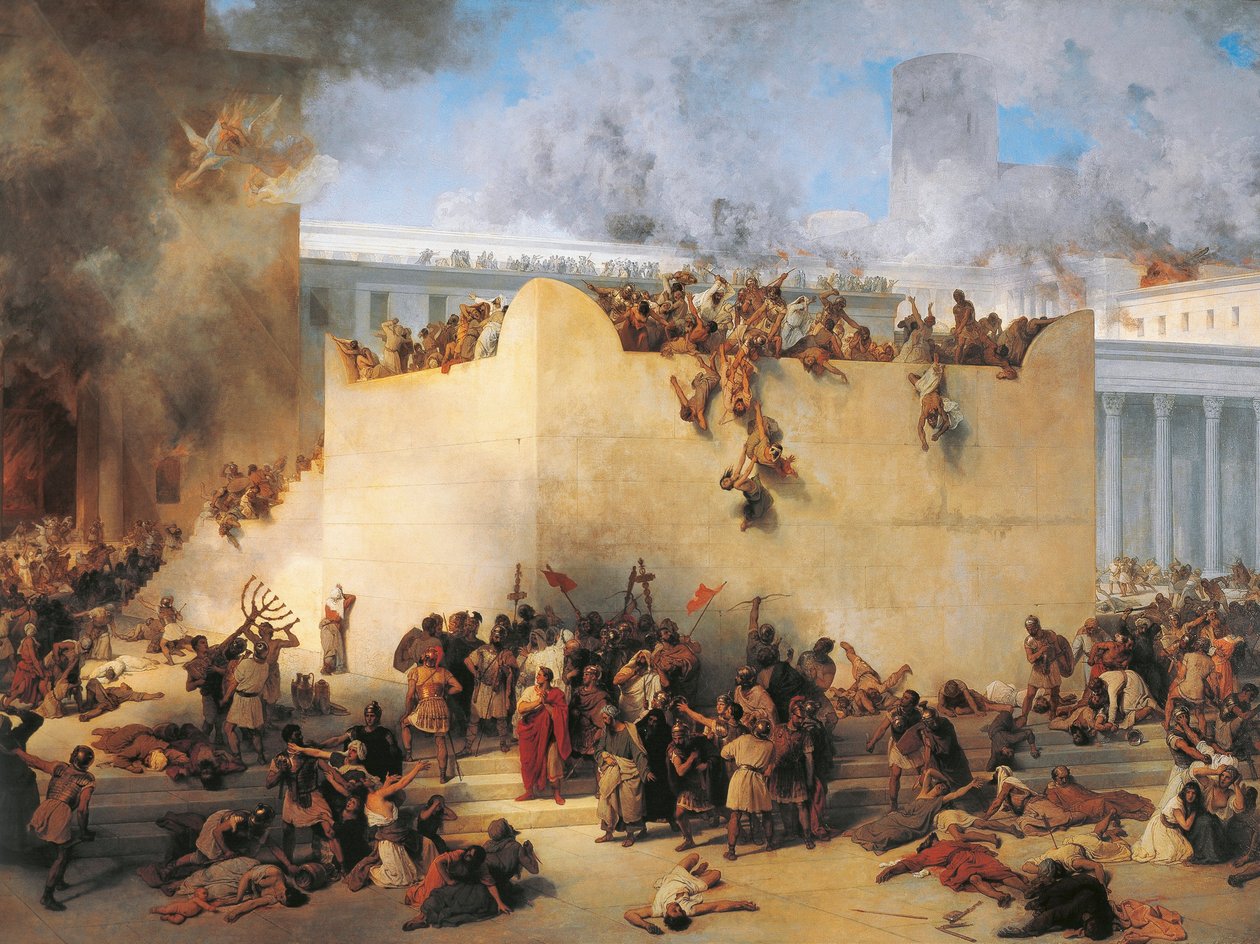 Italien, Lombardei, Zerstörung des Tempels von Jerusalem von Francesco Hayez