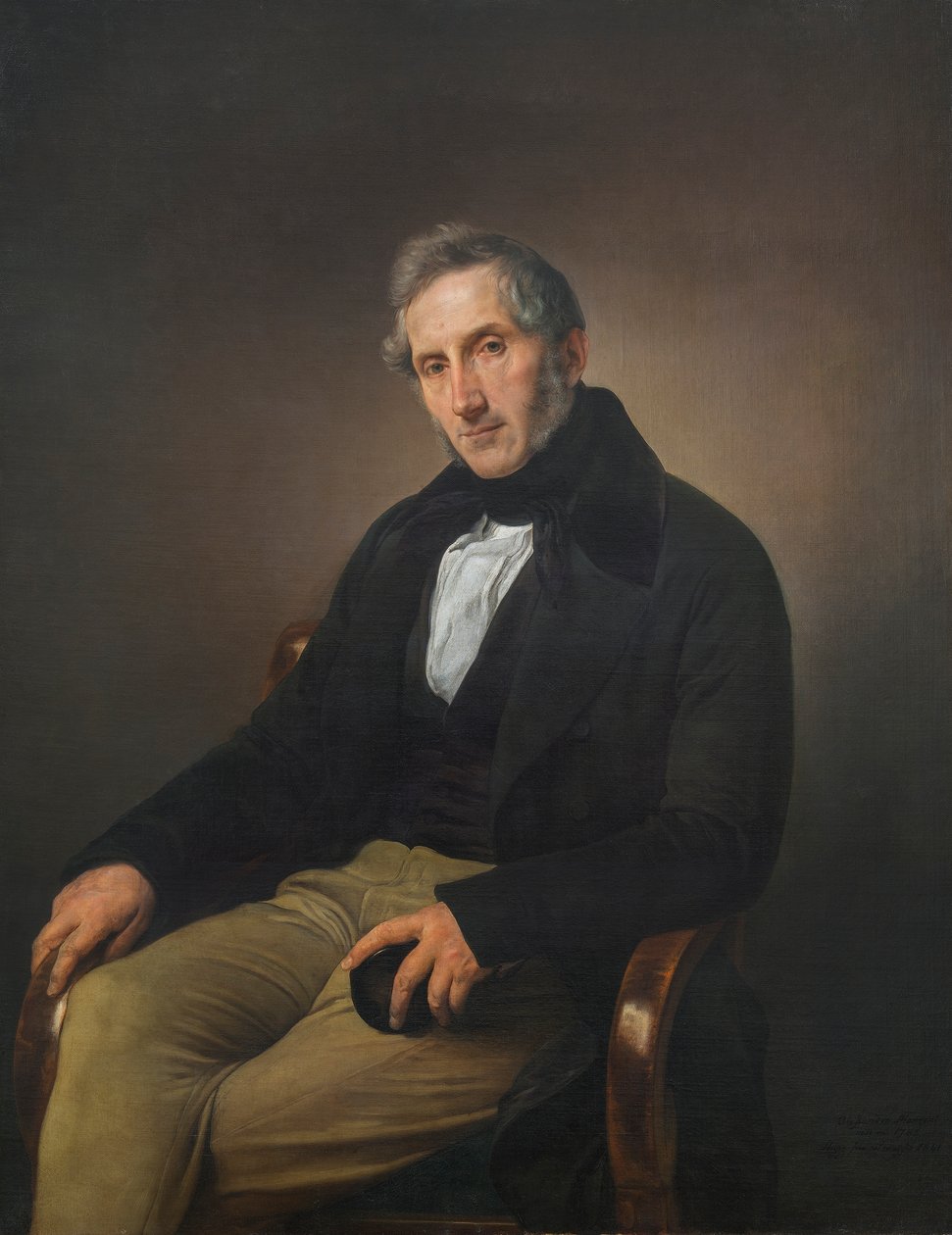 Porträt von Alessandro Manzoni von Francesco Hayez