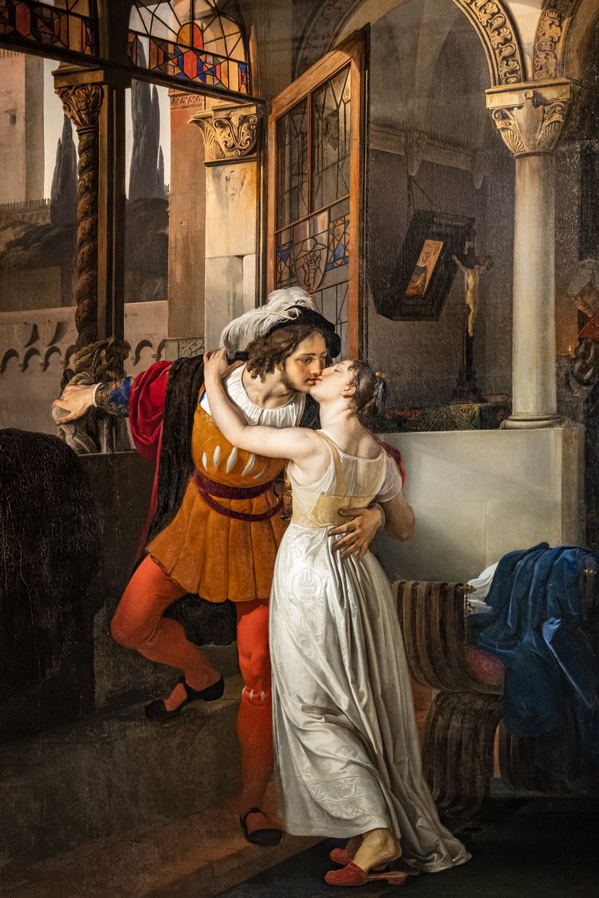 Romeos letzter Kuss an Julia von Francesco Hayez