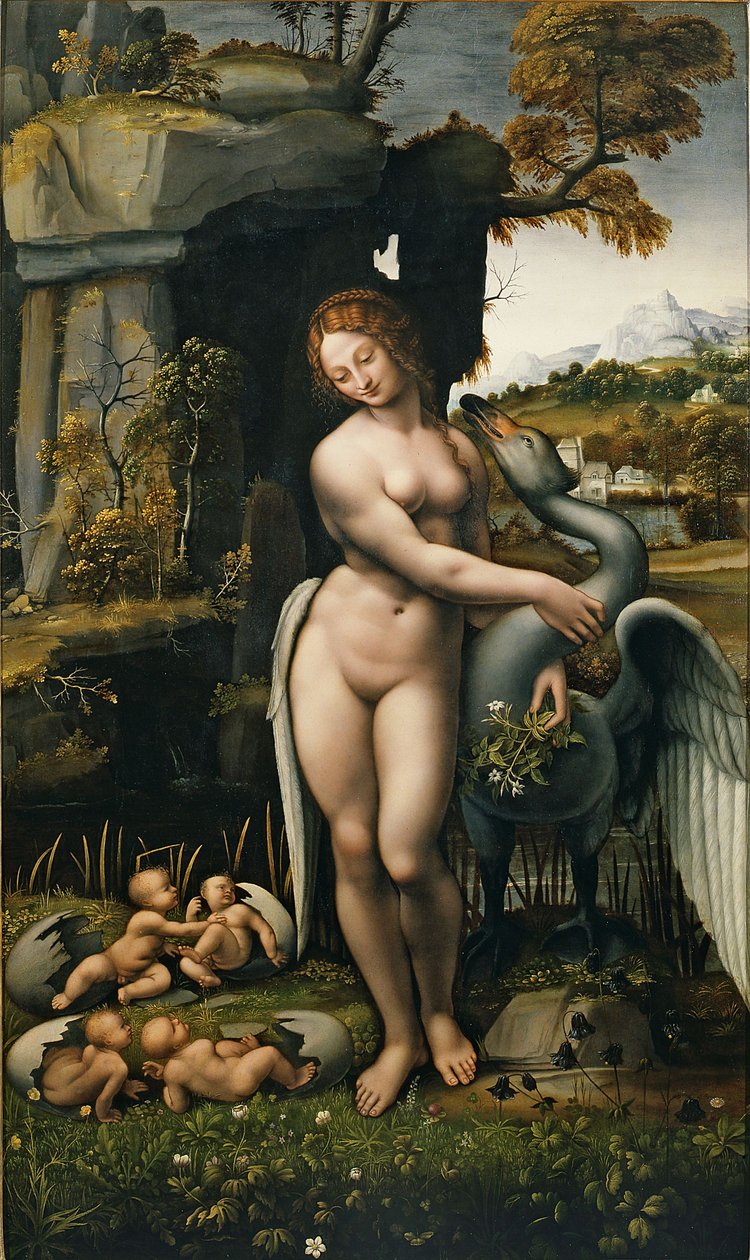 Leda und der Schwan von Francesco Melzi