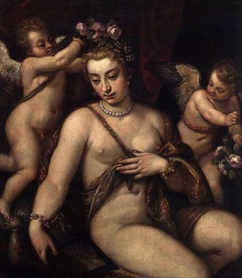 Venus und Cherubine von Francesco Montemezzano