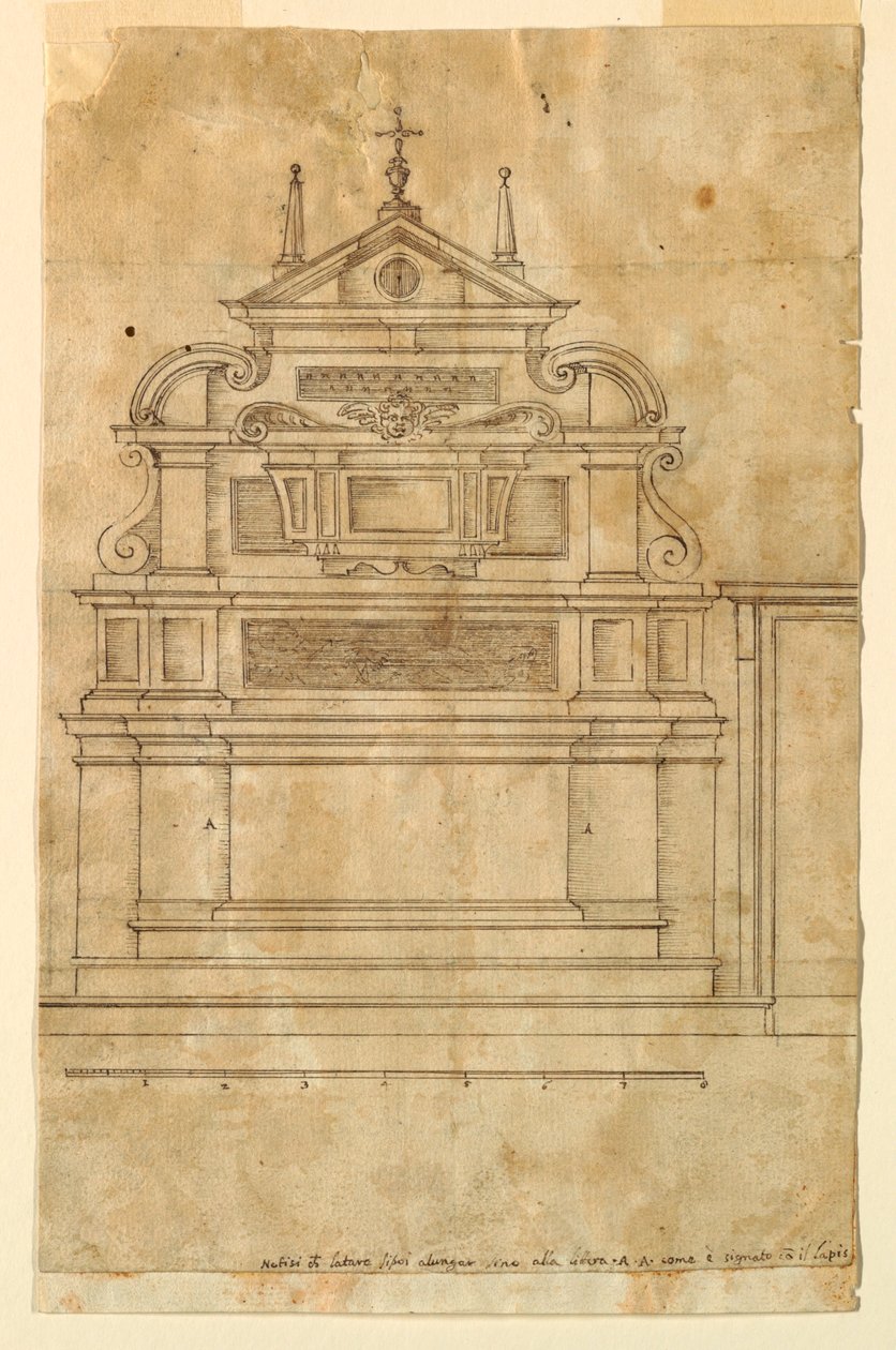 Entwurf für einen Altar von Francesco Mosca