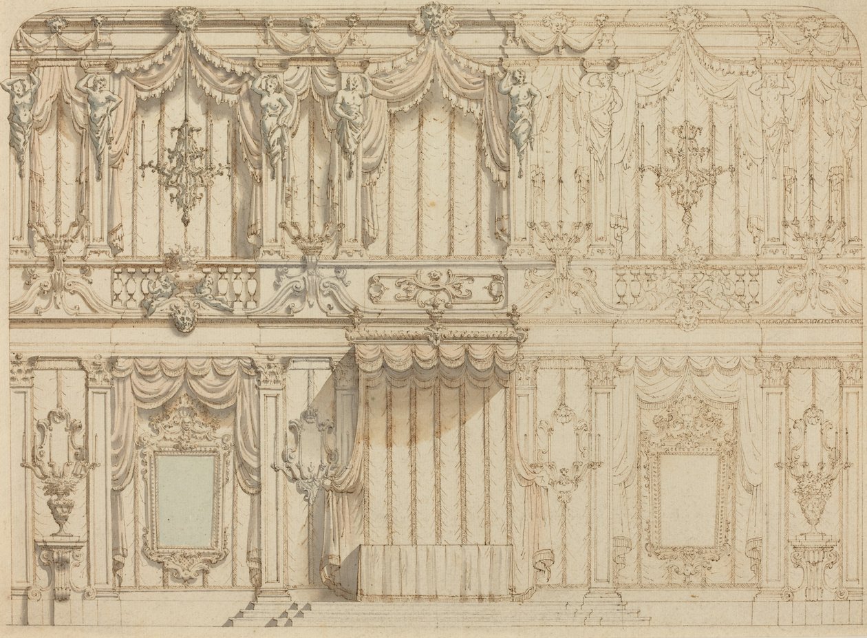 Entwurf für ein Staats-Schlafzimmer von Francesco Nicoletti