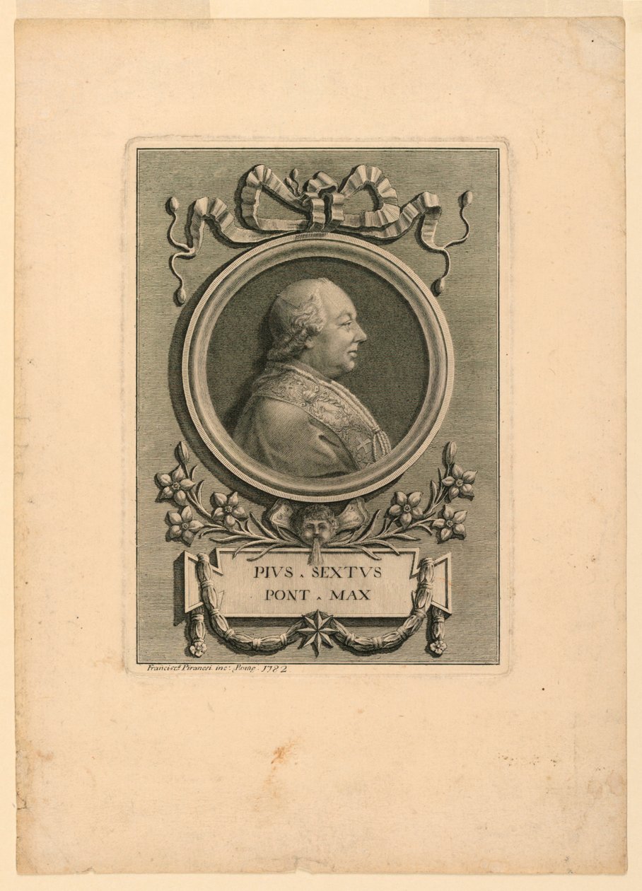 Papst Pius VI (1775-1799) von Francesco Piranesi