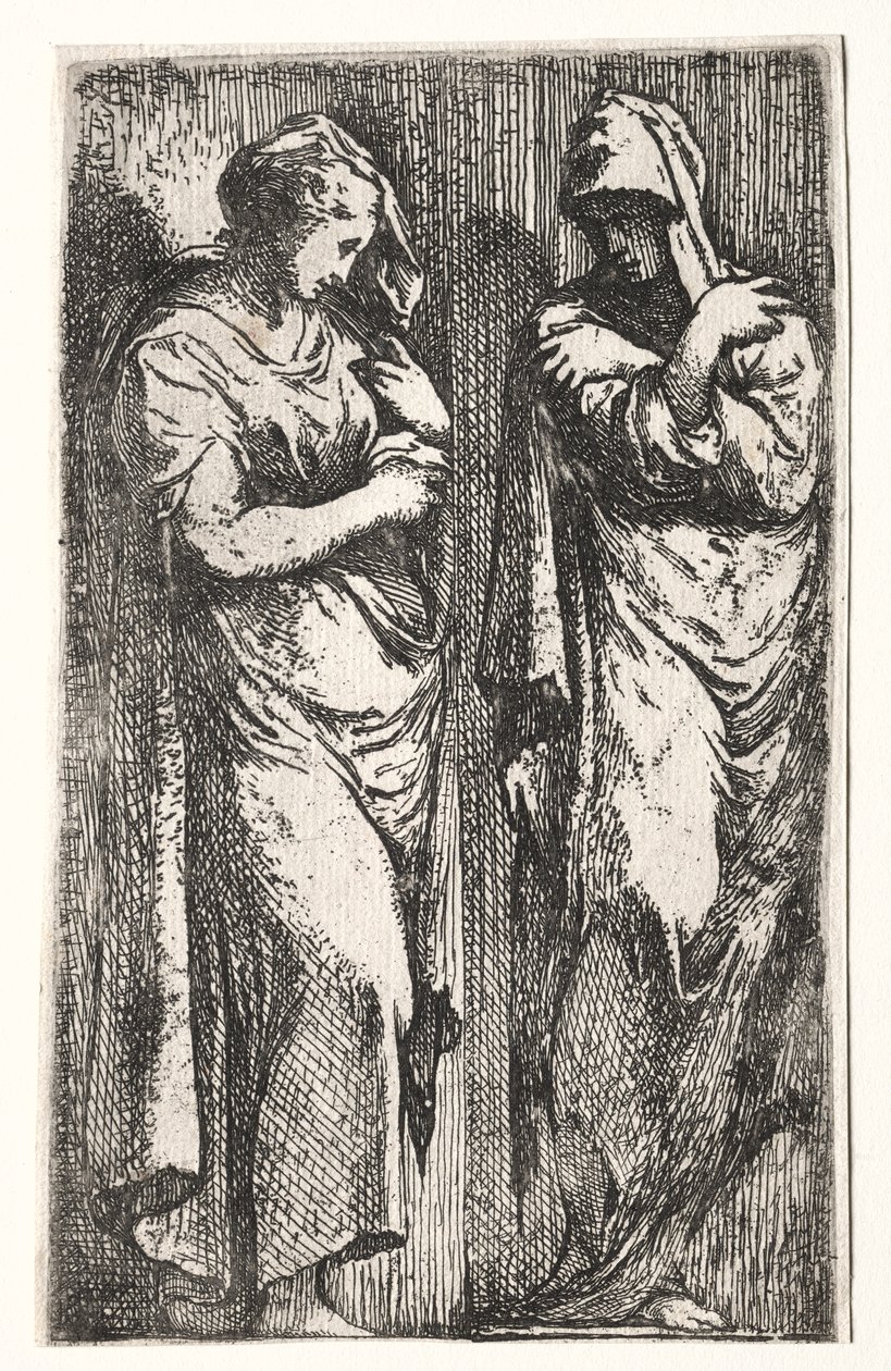 Zwei römische Frauen von Francesco Primaticcio