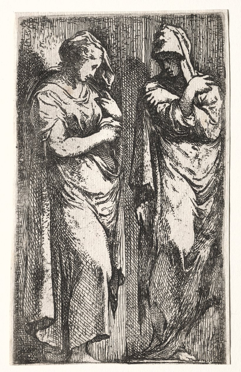 Zwei römische Frauen von Francesco Primaticcio