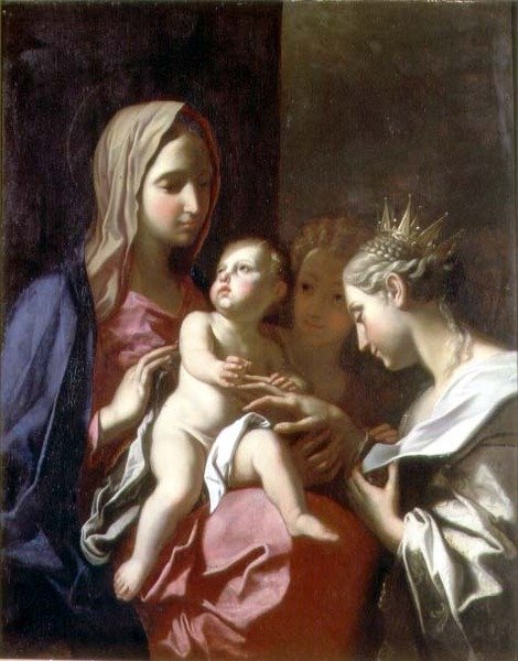 Die mystische Hochzeit der hl. Katharina von Francesco Trevisani