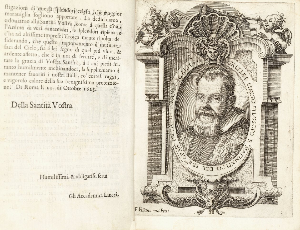 Porträt von Galileo Galilei von Francesco Villamena