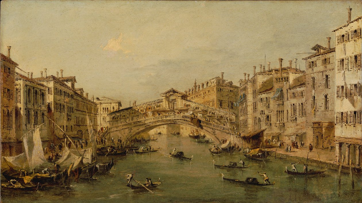 Venedig: Die Rialto-Brücke von Francesco circle of Guardi
