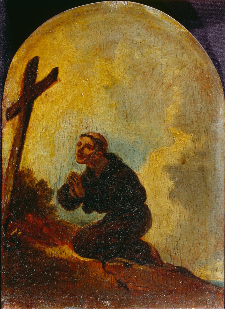 Mönch im Gebet von Francis Bourgeois