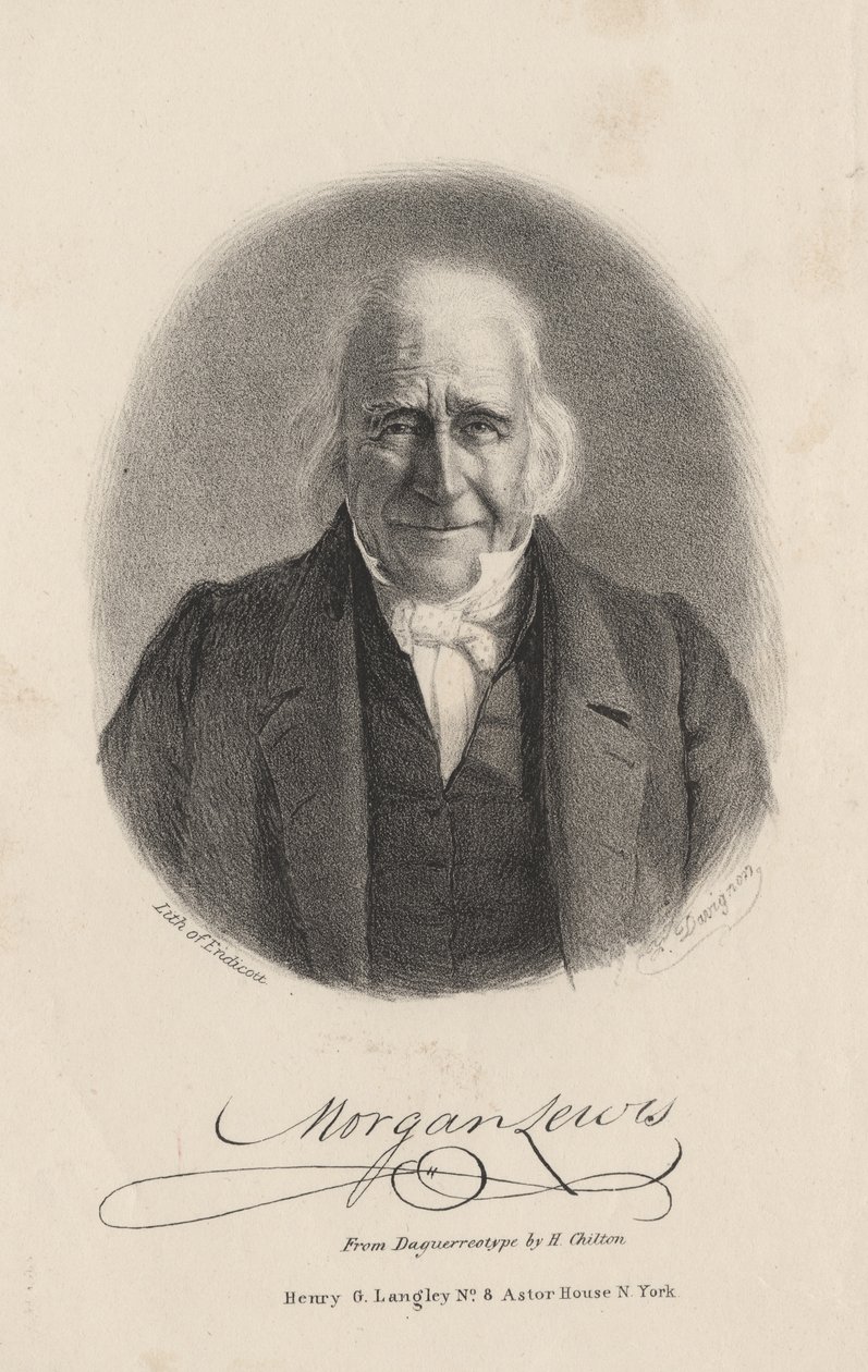 Morgan Lewis, Lithographie von Endicott, 1844 von Francis D