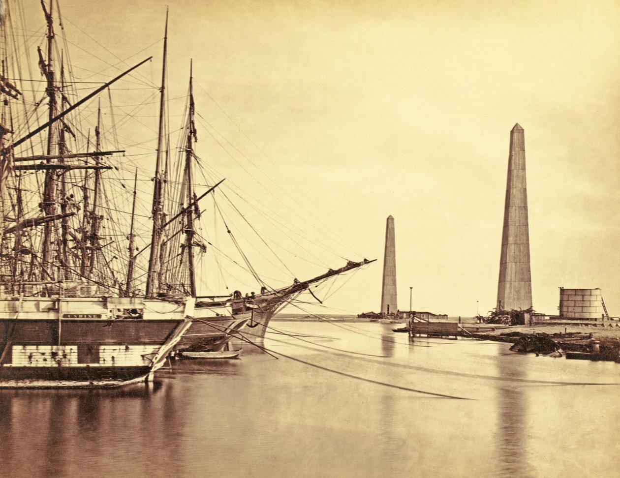 Eingang zum Suezkanal in Port Said, ca. 1856 von Francis Frith