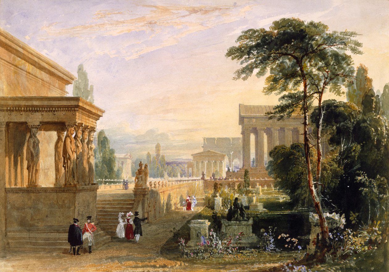 Der vorgeschlagene Grand National Cemetery, 1830 von Francis Goodwin