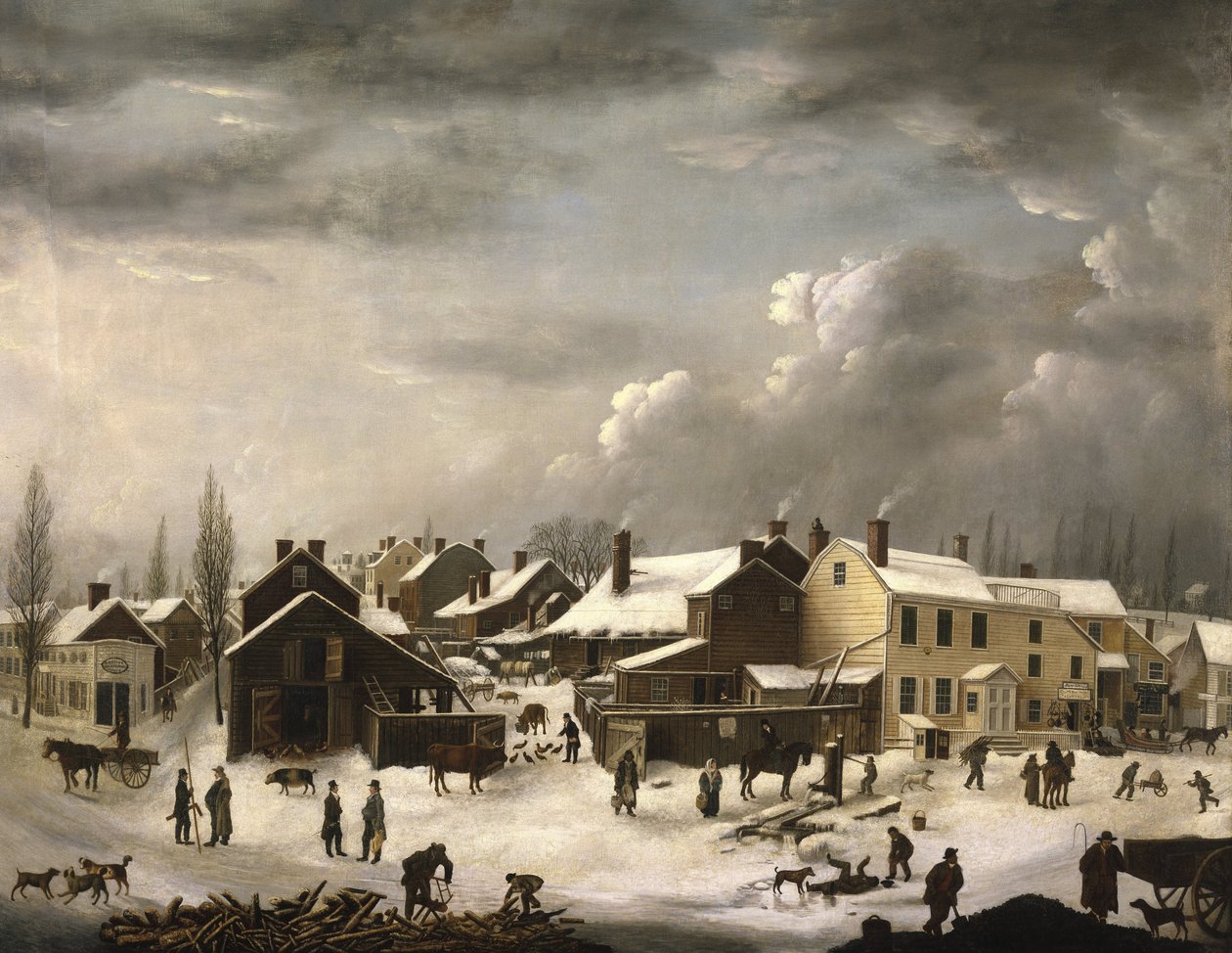 Winterszene in Brooklyn von Francis Guy