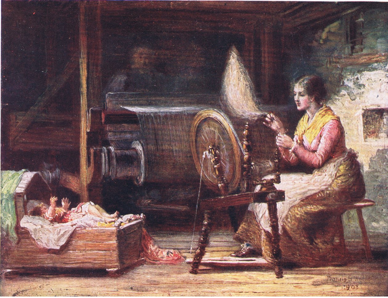 Ein Zuhause in Donegal, aus Einblicke in viele Länder: Irland, veröffentlicht von Adams & Charles, 1909 von Francis S. Walker