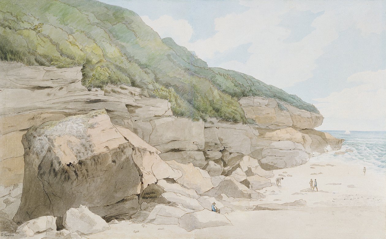 Strandszene, Exmouth von Francis Towne