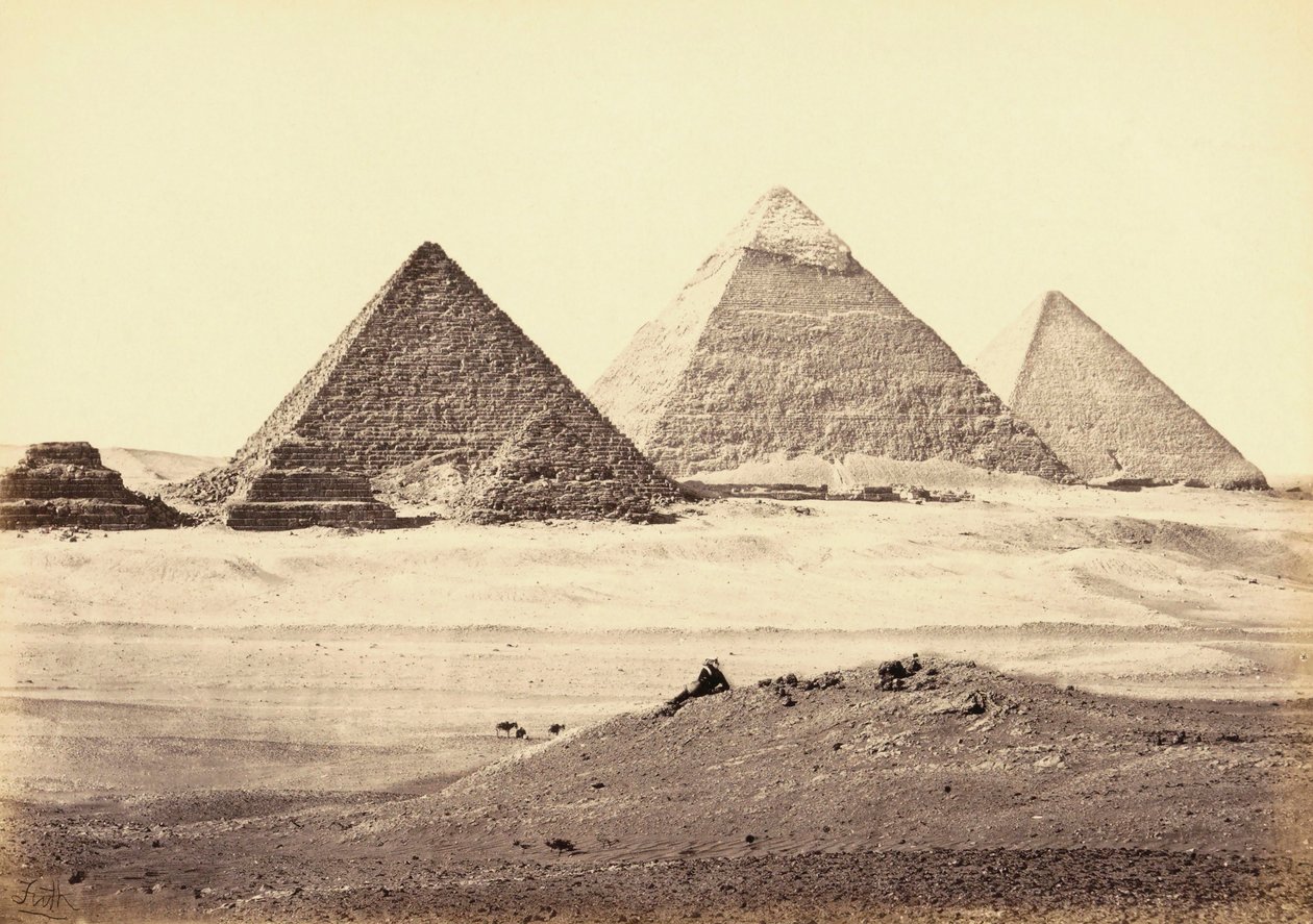 Pyramidenkomplex von Gizeh, Ägypten von Francis (after) Frith