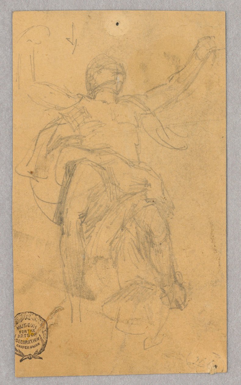 Figurenstudie für Wandgemälde von Francis Augustus Lathrop