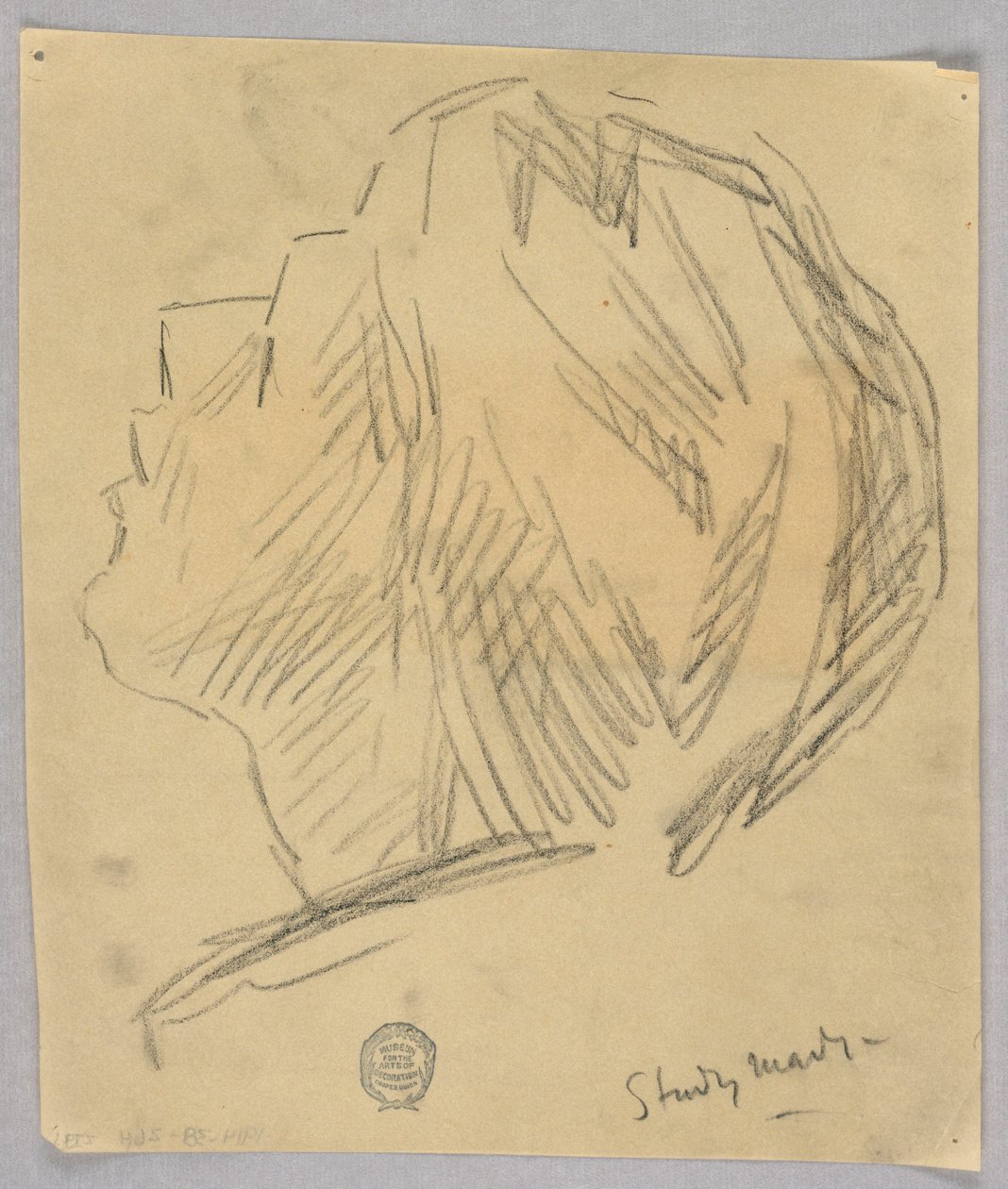 Skizze eines Frauenkopfes von Francis Augustus Lathrop