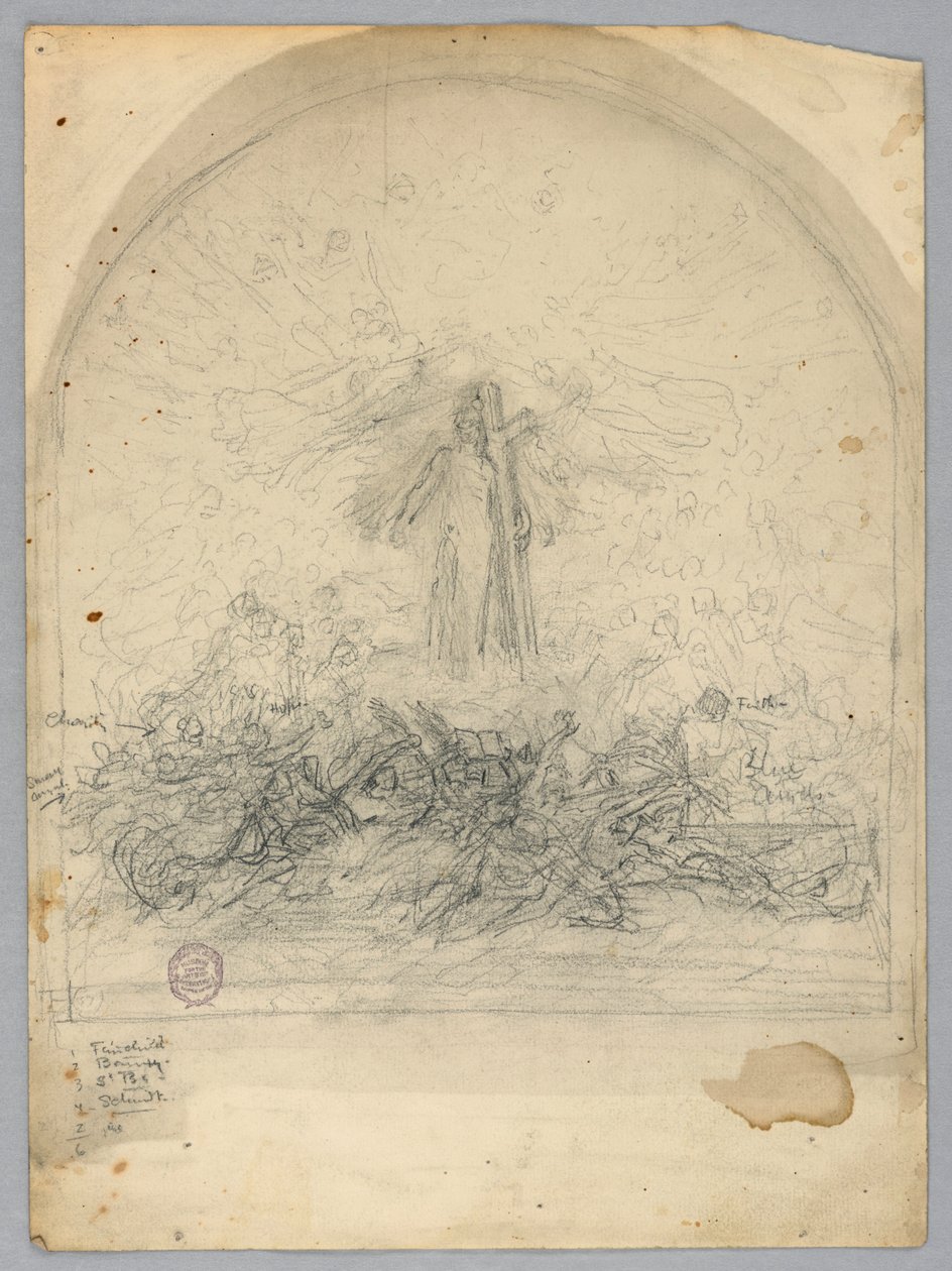 Skizze der Himmelfahrt von Francis Augustus Lathrop