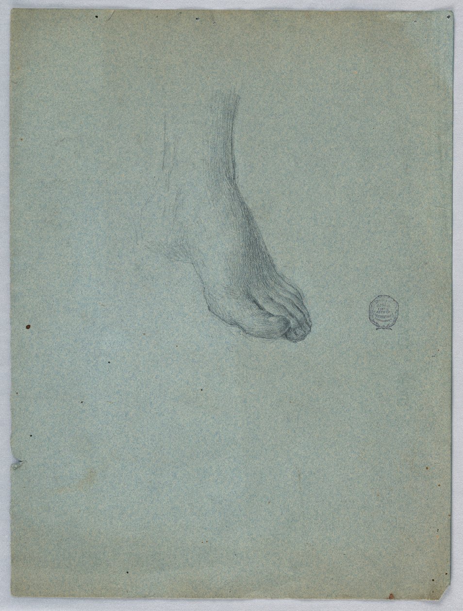 Studie des linken Fußes von Francis Augustus Lathrop