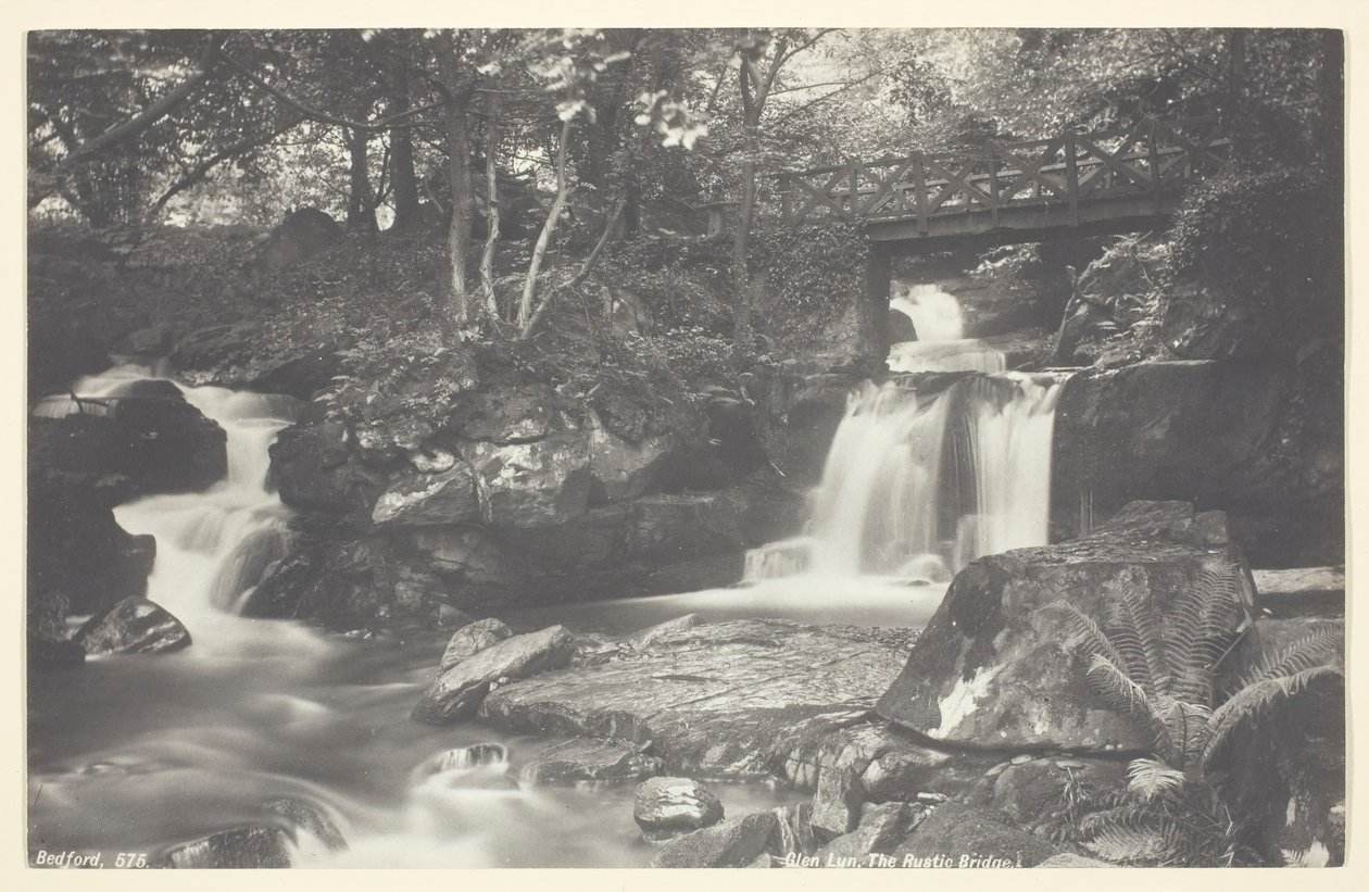 Glen Lyn, die rustikale Brücke, 1860-94 von Francis Bedford