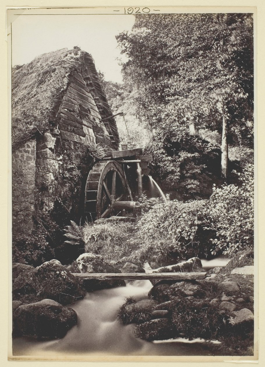 Ohne Titel [Wassermühle], 1860-94 von Francis Bedford