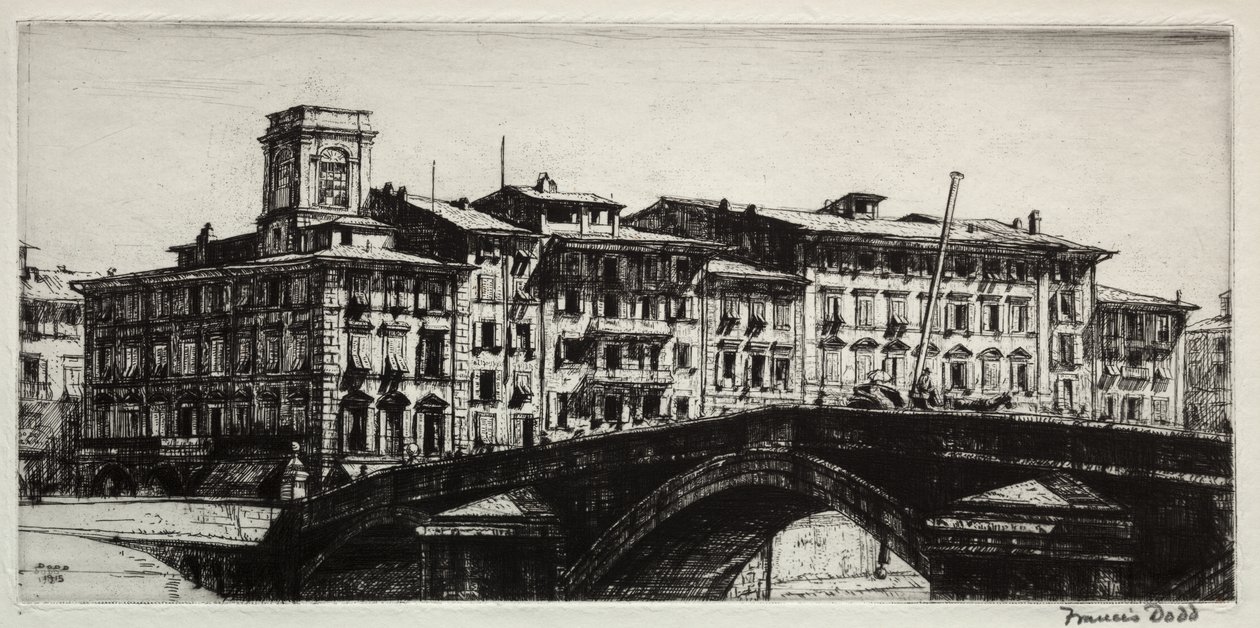 Ponte di Mezzo, Pisa von Francis Dodd
