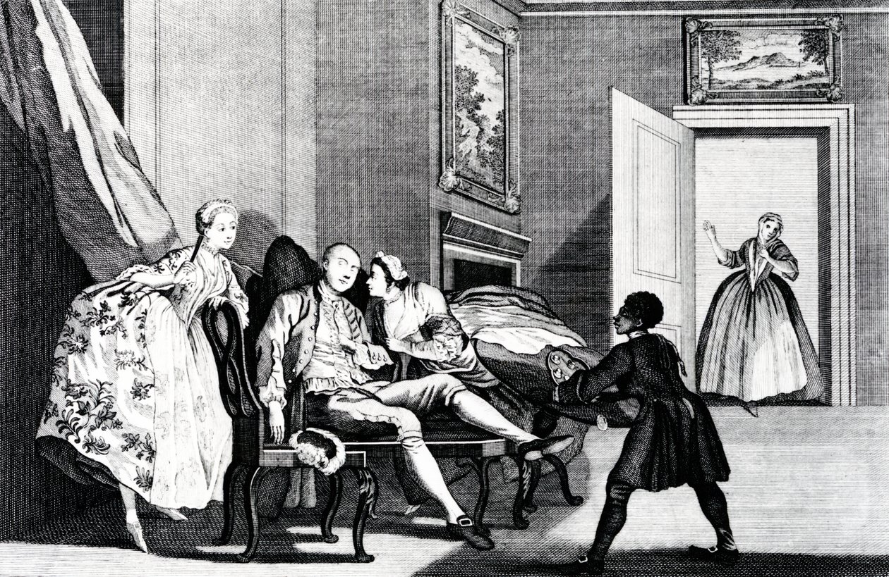 Ein Kuss stehlen, ca. 1743 von Francis Hayman