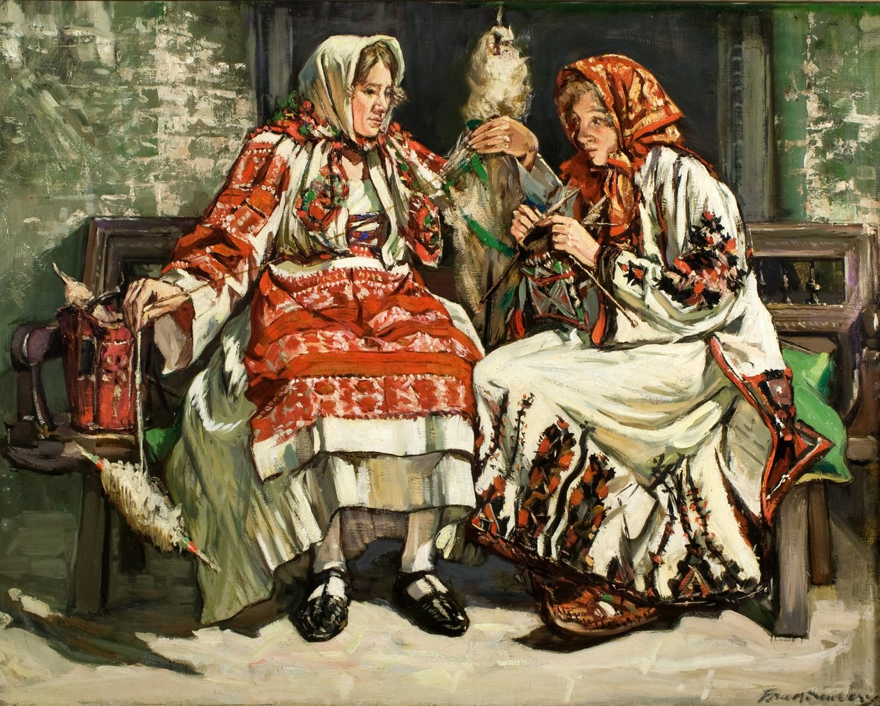 Serbische Frauen, ca. 1930 von Francis Henry Newbery
