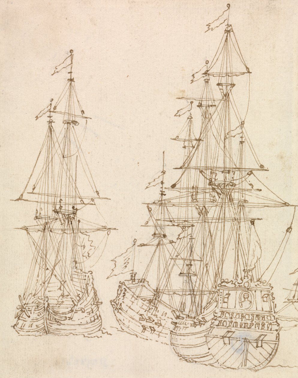 Studien von Schiffen von Francis Place
