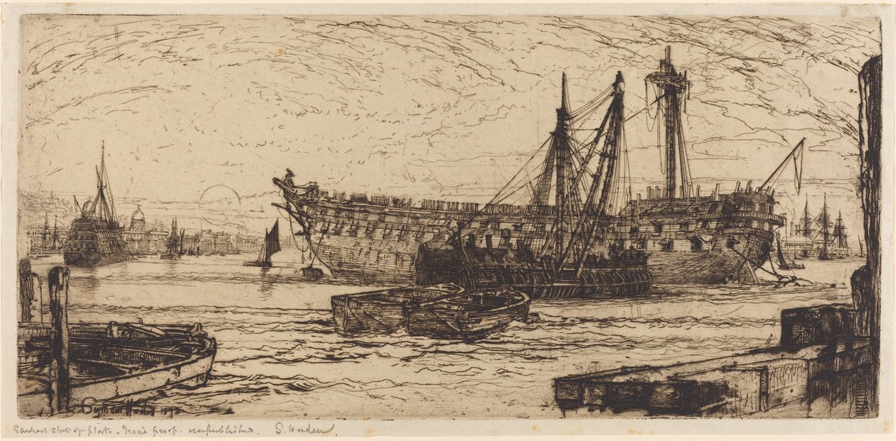 Das Auseinanderbrechen der Agamemnon von Francis Seymour Haden