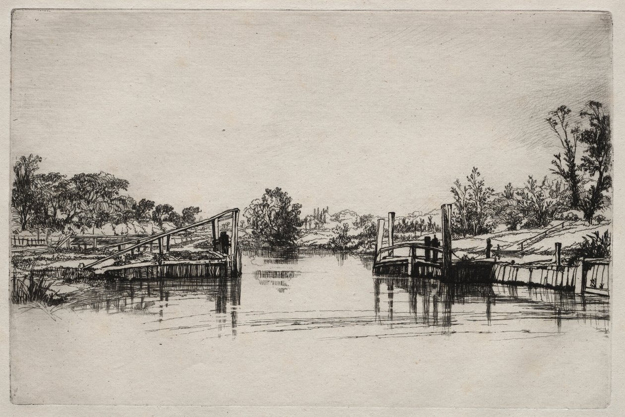 Egham Schleuse von Francis Seymour Haden