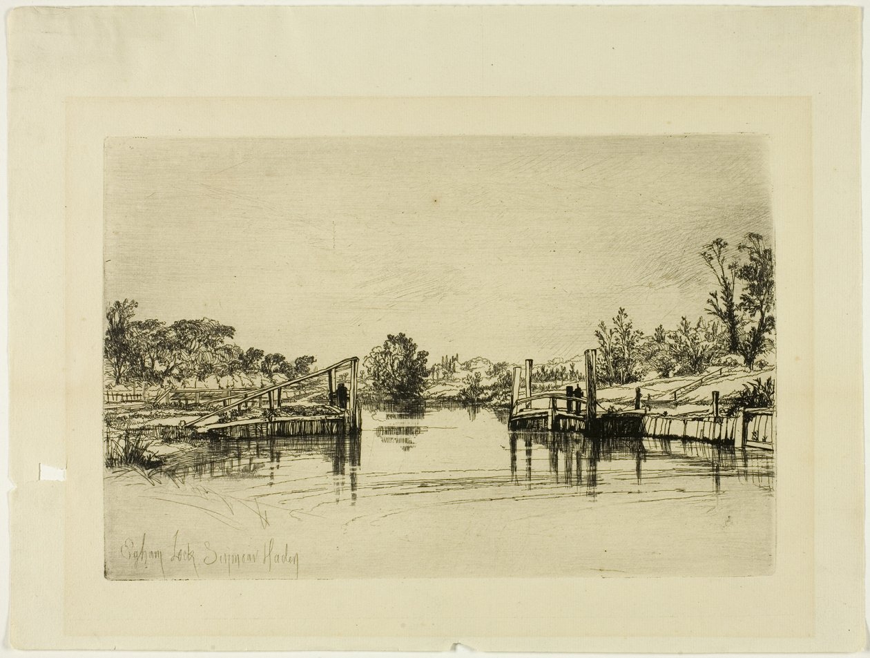 Egham-Schleuse von Francis Seymour Haden