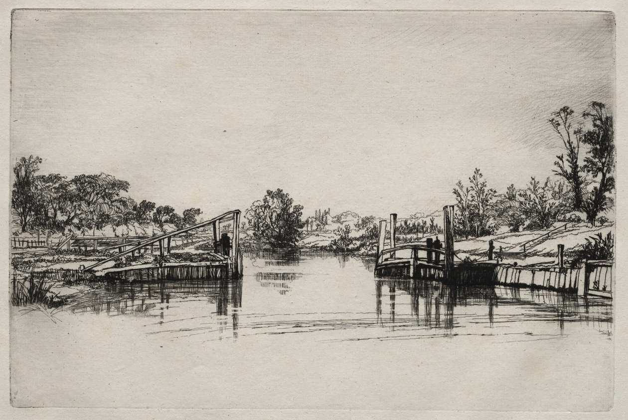 Egham Lock von Francis Seymour Haden