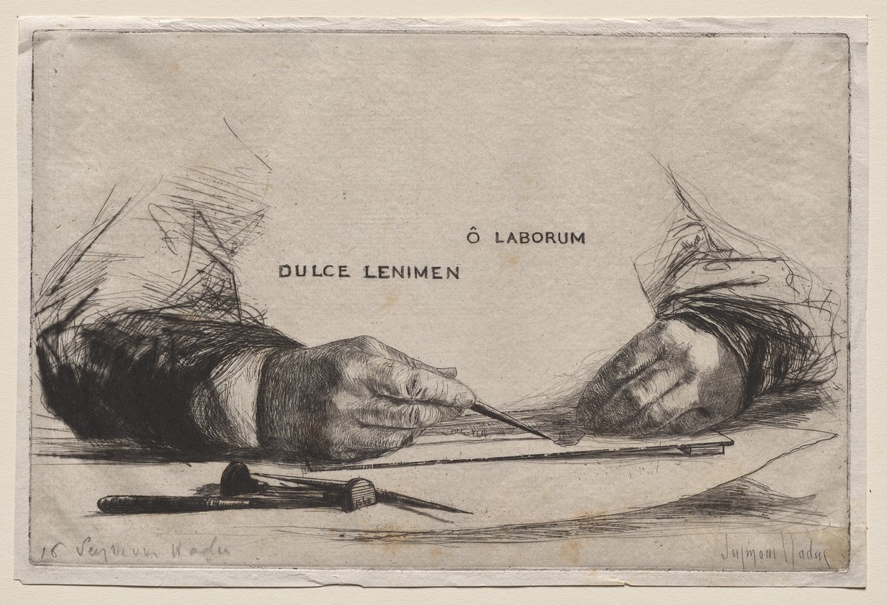 Hände Radierung von Francis Seymour Haden