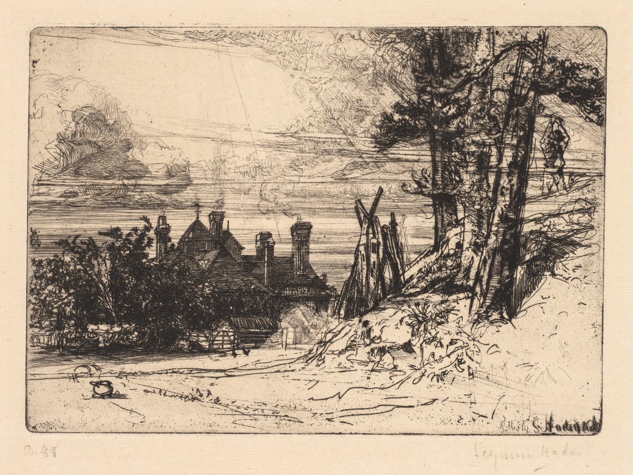 Horsleys Haus in Willesley von Francis Seymour Haden