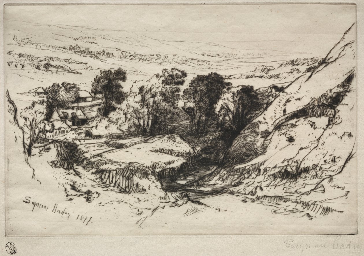 Nine Barrow Down von Francis Seymour Haden