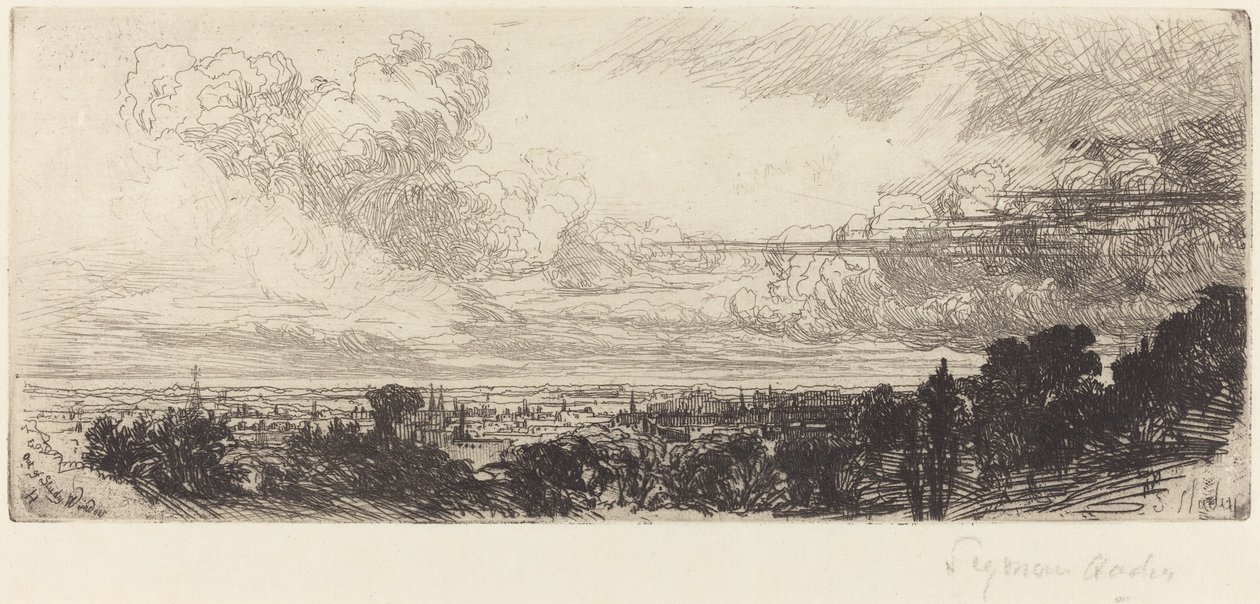 Aus dem Studierzimmerfenster von Francis Seymour Haden