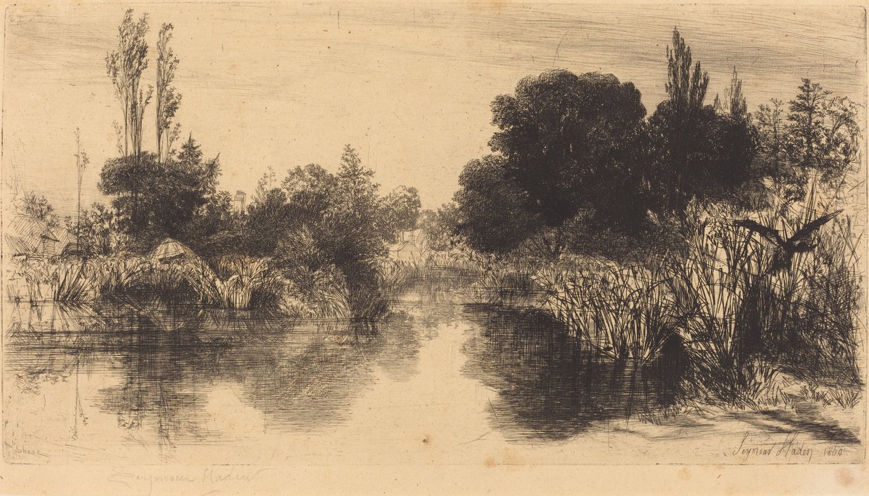 Shere Mill Pond (Die größere Platte) von Francis Seymour Haden