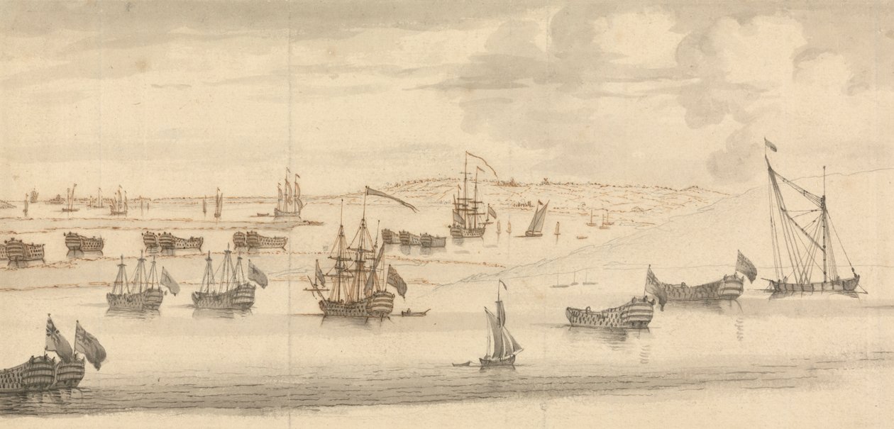 Hulks in der Medway von Francis Swaine