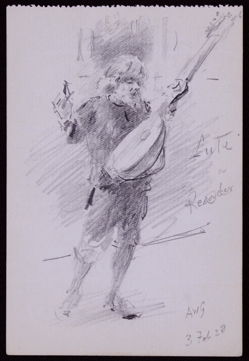Porträt von Arnold Dolmetsch von Francis Wilfred Lawson