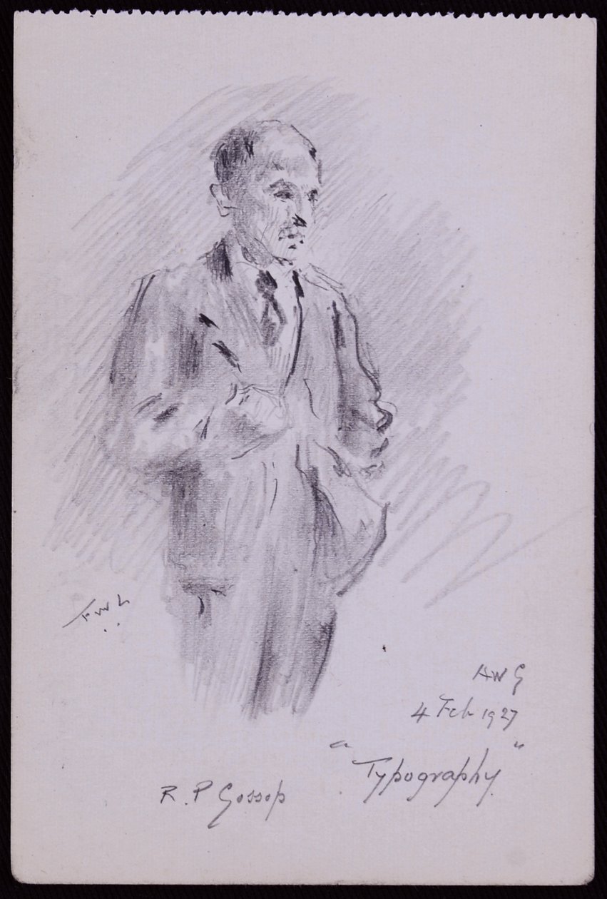 Porträt von R Percy Gossop von Francis Wilfred Lawson