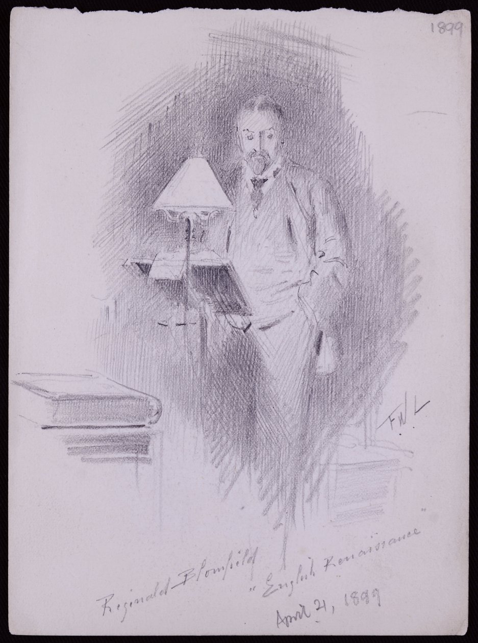 Porträt von Reginald Blomfield von Francis Wilfred Lawson