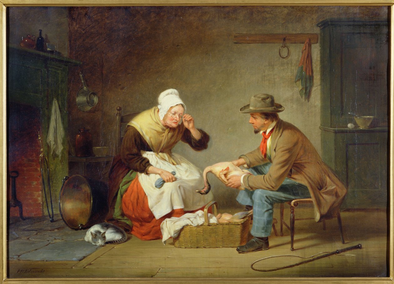 Verhandeln (Der Weihnachtstruthahn) von Francis William Edmonds