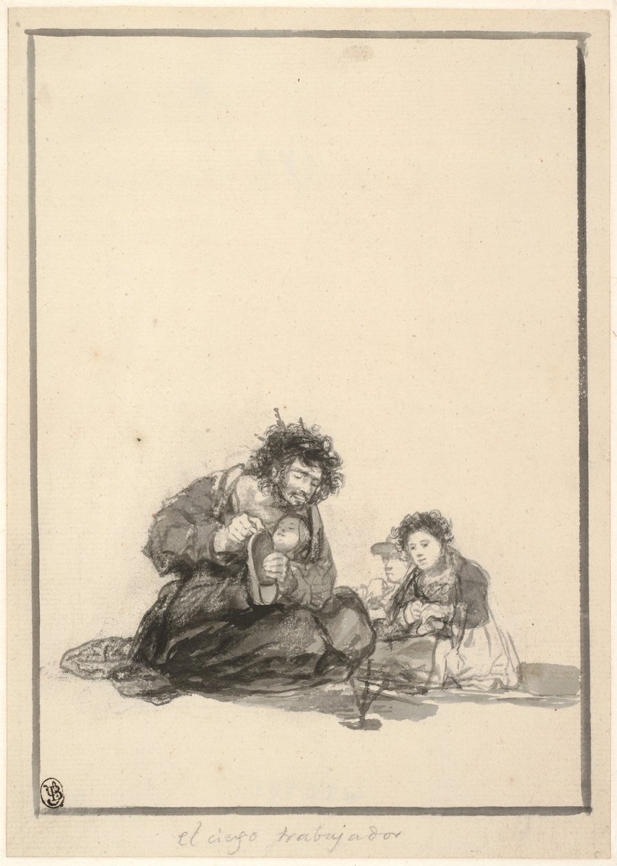 Der blinde Arbeiter, ca. 1815-1820 von Francisco de Goya